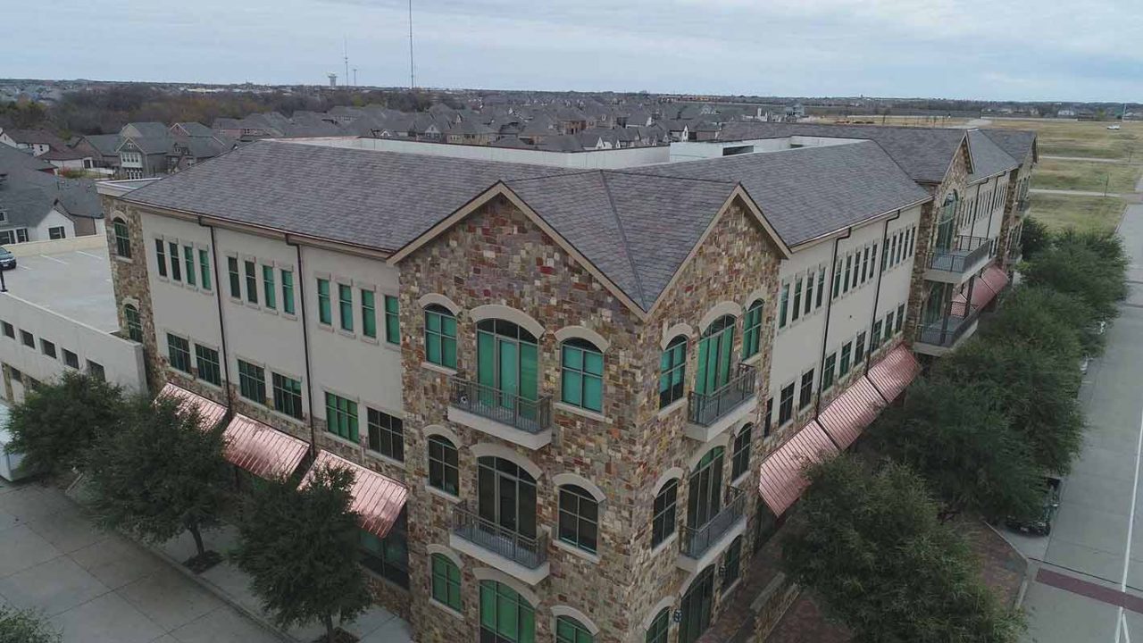 Elevated Roofing in Frisco, TX - Town Square Corner View